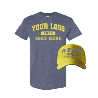 Combo C1201 Dk. Yellow / Heather Navy Tee